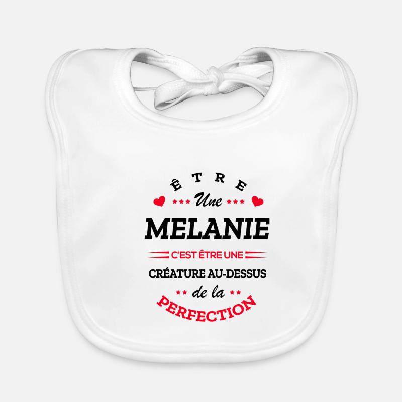 MELANIE PARFAITE - NOM MELANIE Bavoir bio Bébé