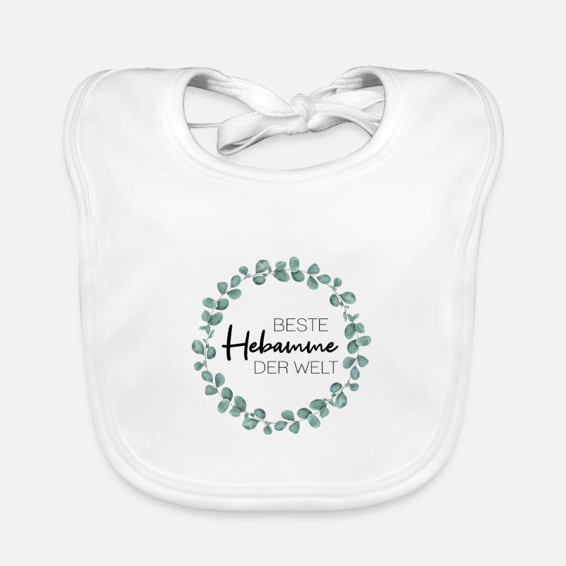 Beste Hebamme der Welt Baby Bio-Lätzchen