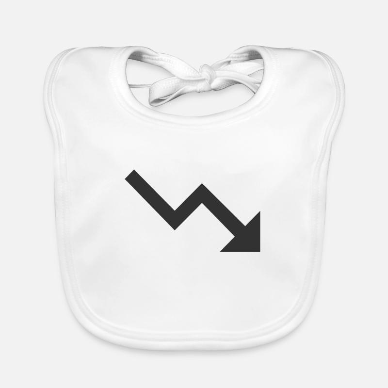 Tendance vers le bas | Noir | idée cadeau Bavoir bio Bébé