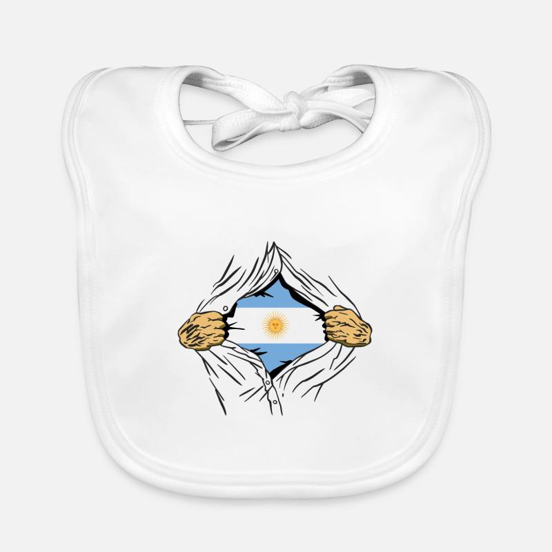 Argentine Drapeau Amérique du Sud Drapeau argentin Bavoir bio Bébé
