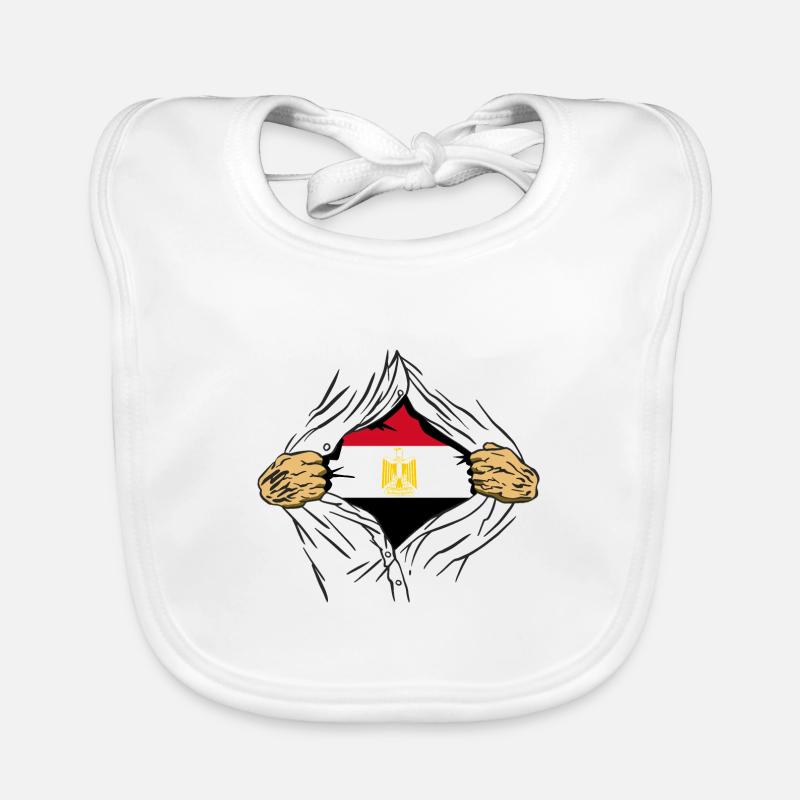 Egypte Drapeau Hurghada Afrique Drapeau Egyptien Bavoir bio Bébé