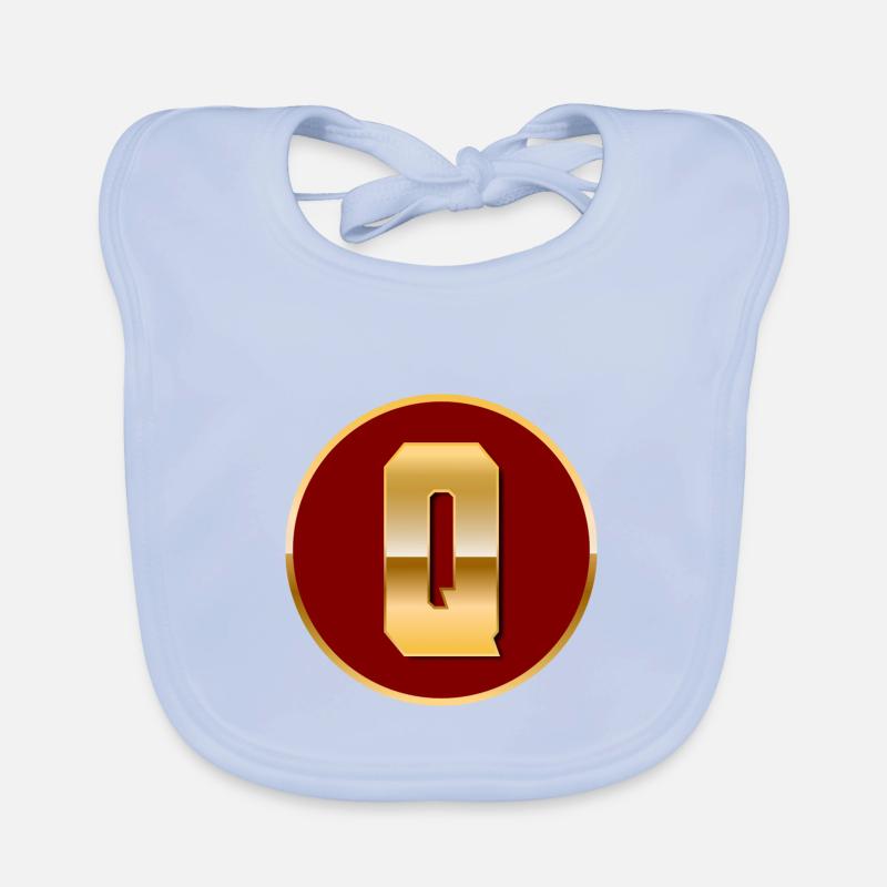 Letter Q Organic Baby Bibs