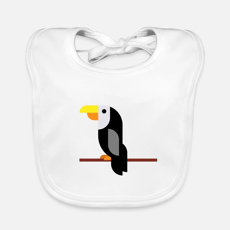 Toucan sur branche Bavoir bio Bébé
