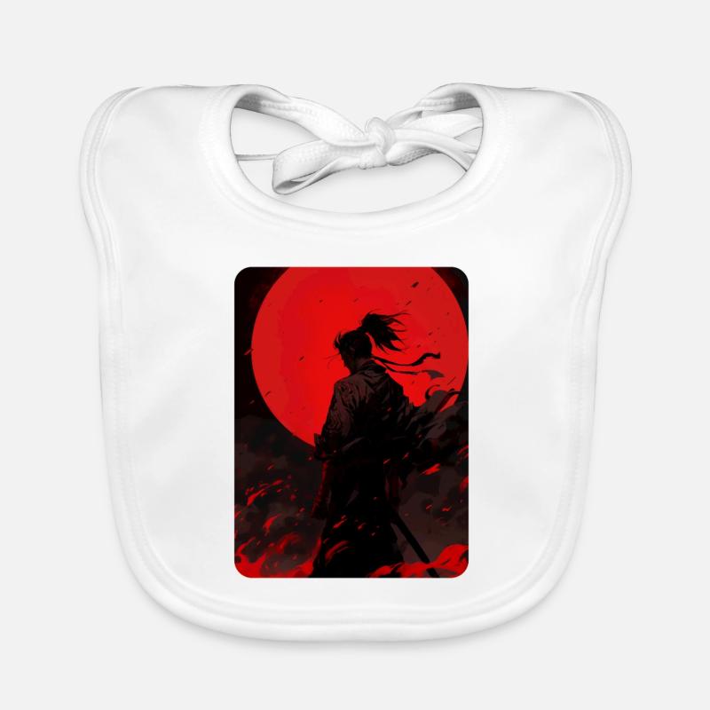 Blood Moon Samurai Organic Baby Bibs