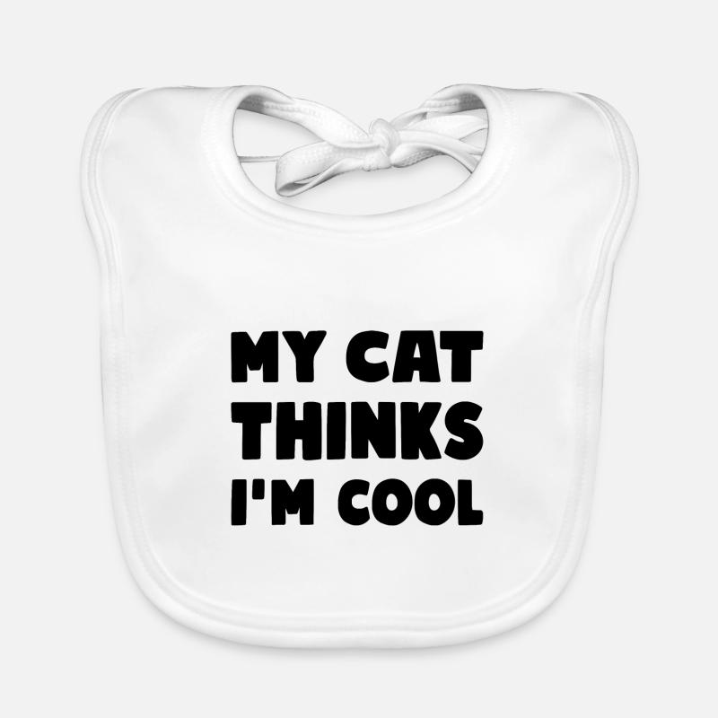 Mon chat pense que je suis cool drôle de chat disant Bavoir bio Bébé