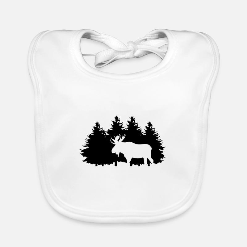 Élan en forêt Bavoir bio Bébé