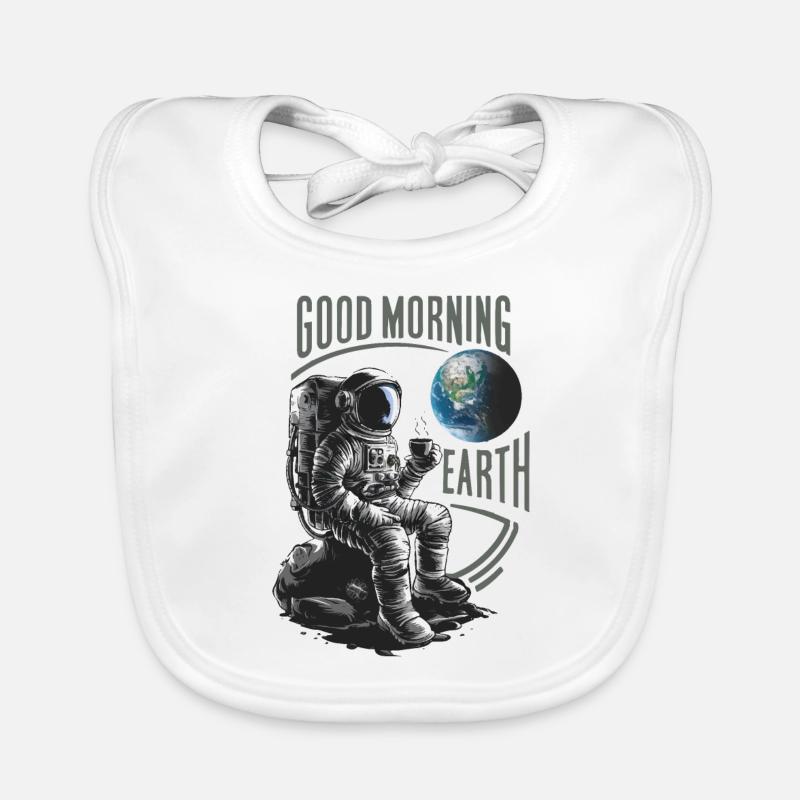Good morning earth Astronaut Organic Baby Bibs
