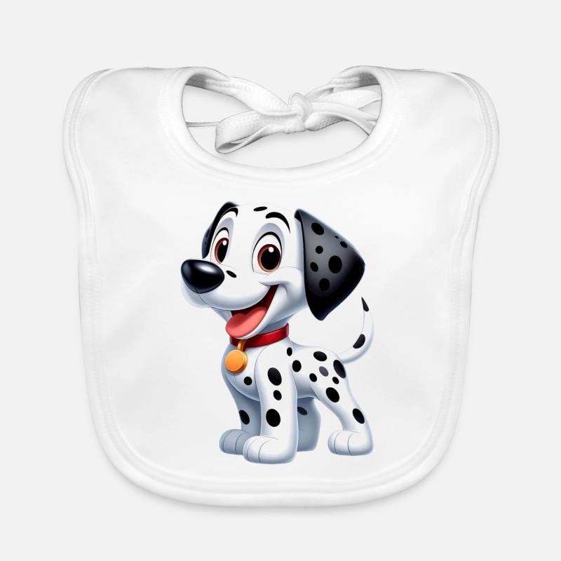 dalmatien 3 - Bavoir bio Bébé - blanc