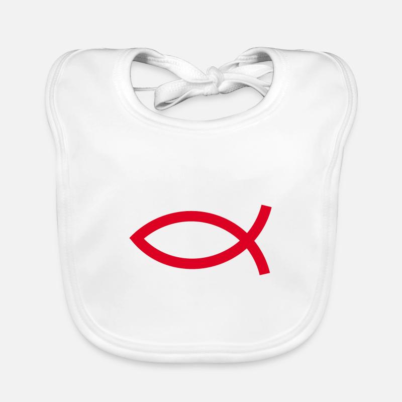 Jesus fish Ichthys fish fish Organic Baby Bibs