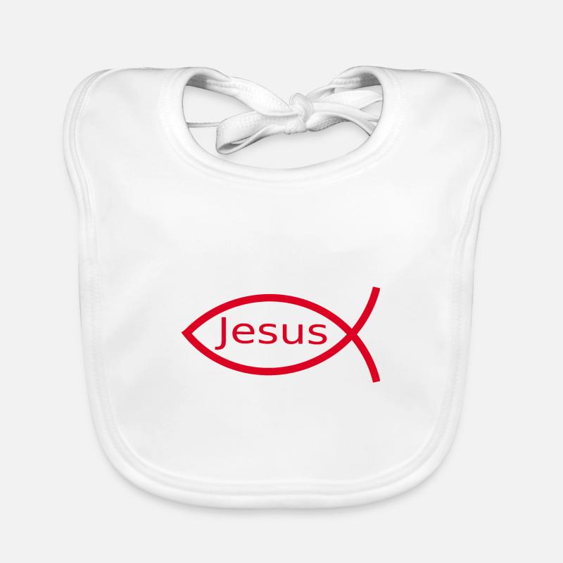 Jésus poisson Ichthys poisson poisson poisson Bavoir bio Bébé