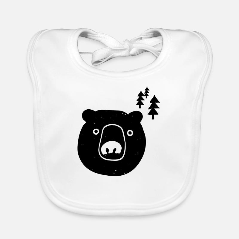 Ours dans la forêt dessin Bavoir bio Bébé