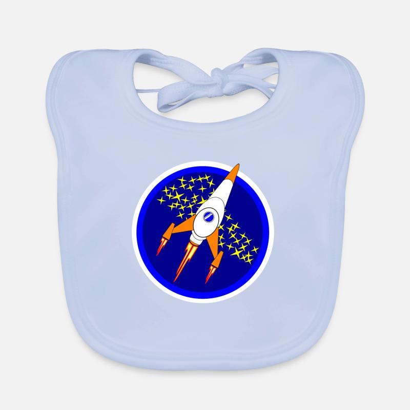 Space Ship Organic Baby Bibs