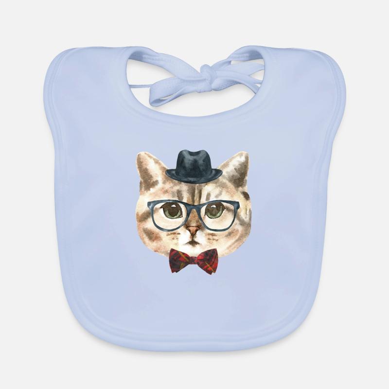 Nerd Katze Baby Bio-Lätzchen