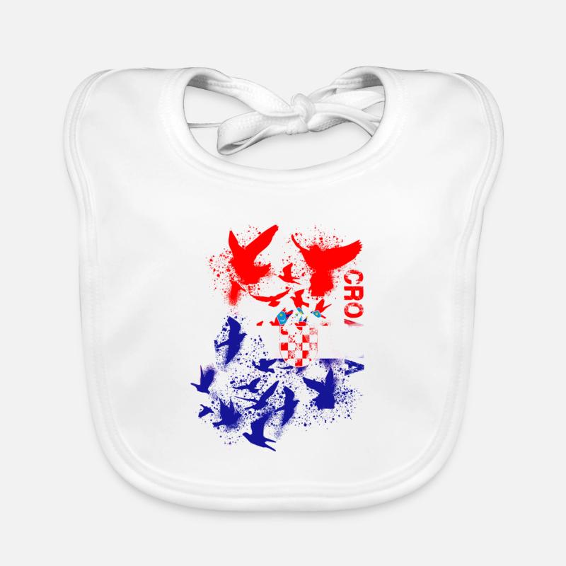 Croatie,Drapeau,Pigeons,Liberté,Drapeau,Croatie Bavoir bio Bébé