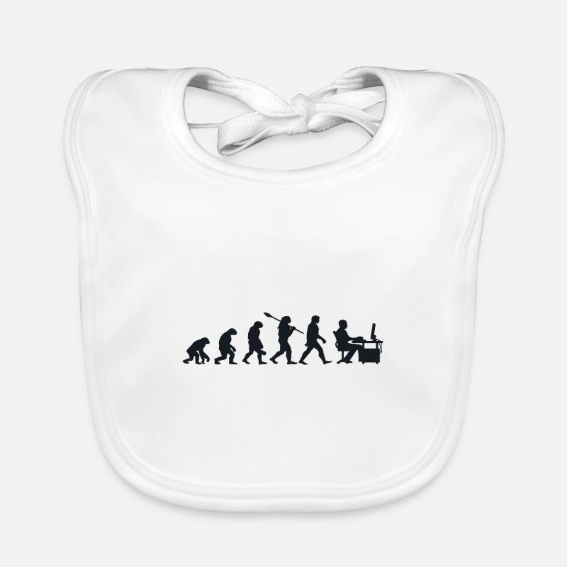 Évolution Darwin pour les Geeks 💻 Bavoir bio Bébé