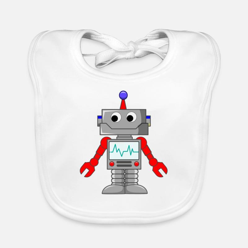 Robot - Android - Comic Organic Baby Bibs