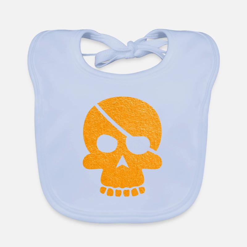 skull Organic Baby Bibs
