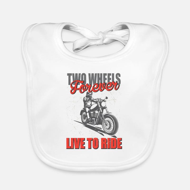 Lustiges Motorrad Geschenk Biker Spruch Baby Bio-Lätzchen