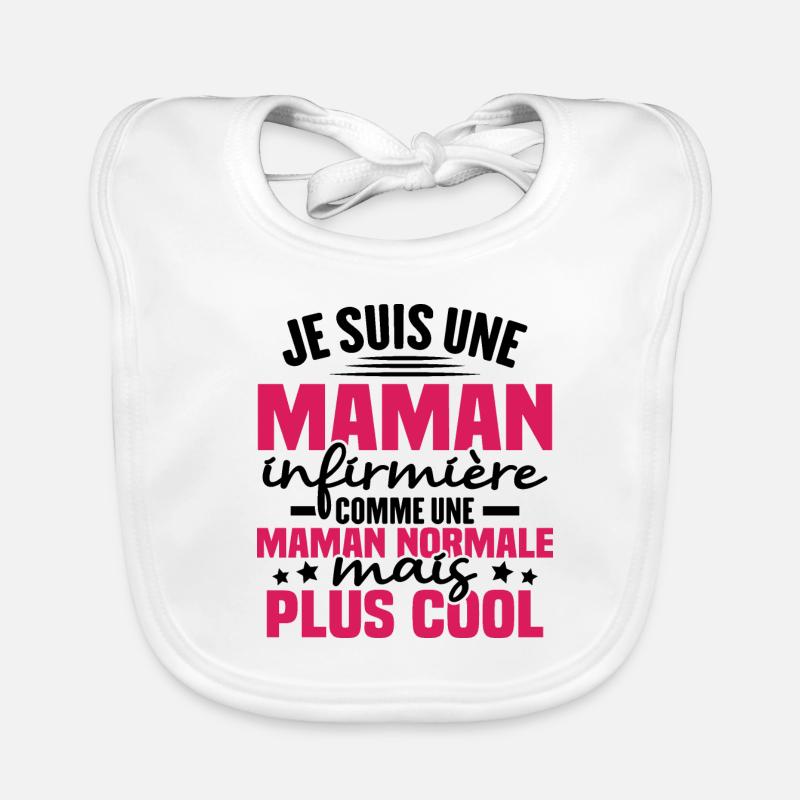 Je suis une maman infirmière - Bavoir bio Bébé - blanc