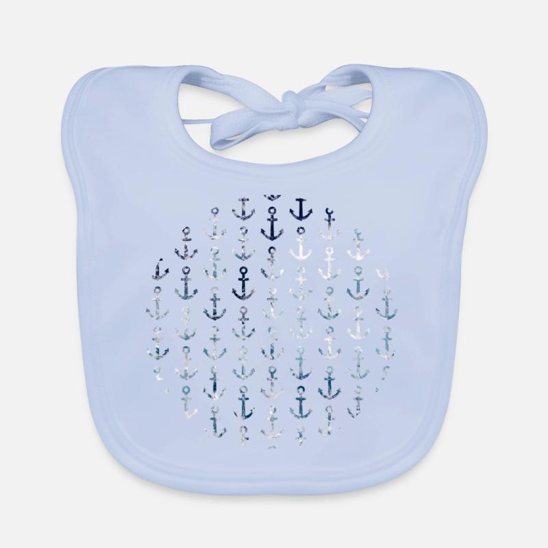 Maritime Ancre modèle en forme circulaire Bavoir bio Bébé