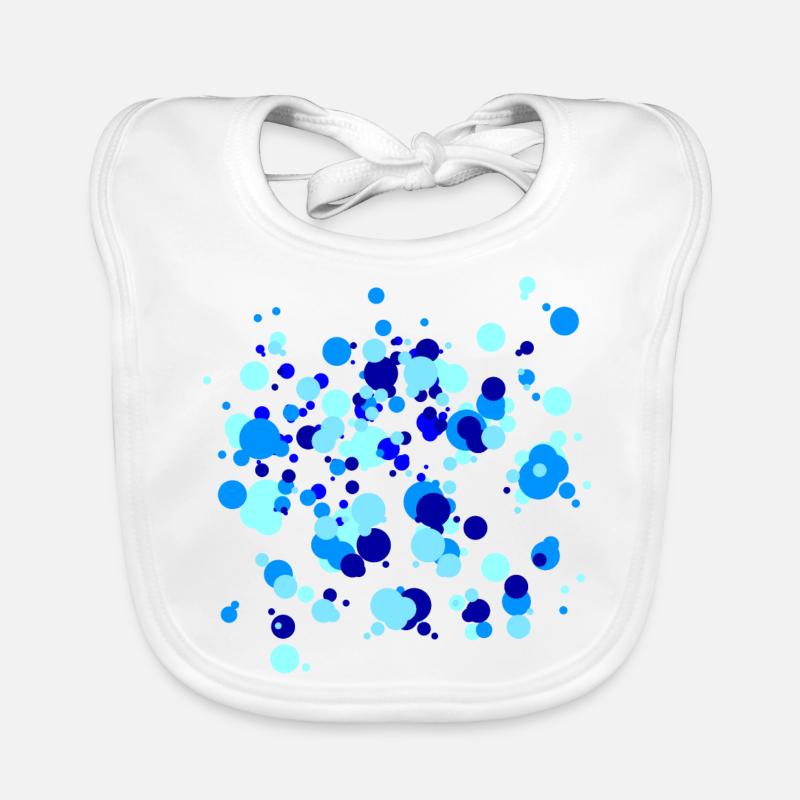 Blaue Punkte Baby Bio-Lätzchen