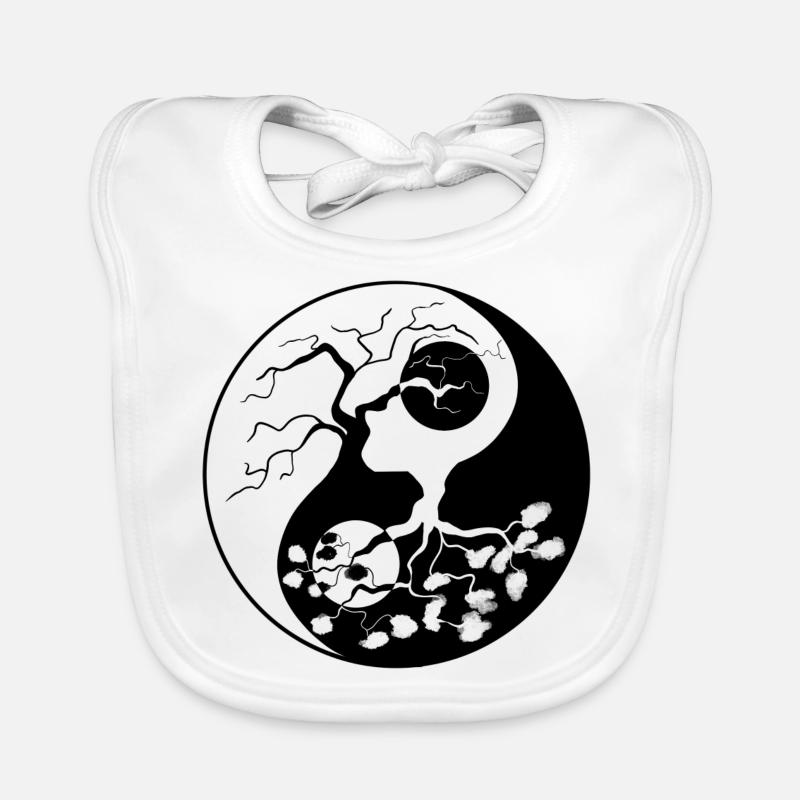 Yin yang (Yin yang) - Bavoir bio Bébé - blanc