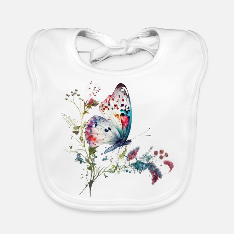 Delicate butterfly Organic Baby Bibs