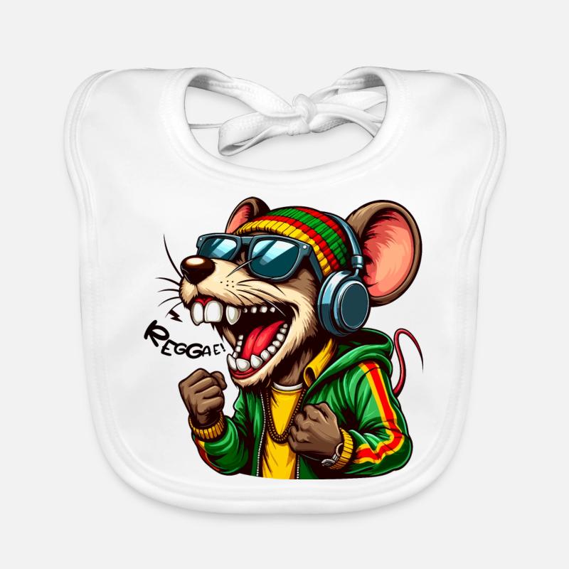 Reggae - Baby Bio-Lätzchen - Weiß