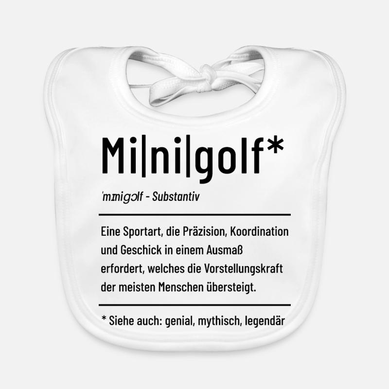 Minigolf Definition - Miniatur Golf - Bahnengolf Baby Bio-Lätzchen