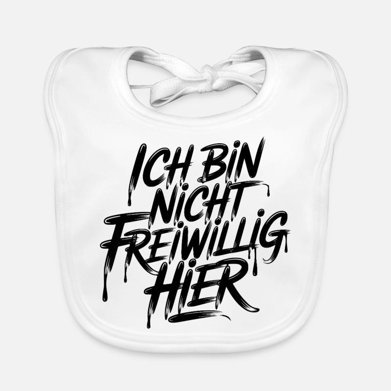 Ich bin nicht freiwillig hier Baby Bio-Lätzchen