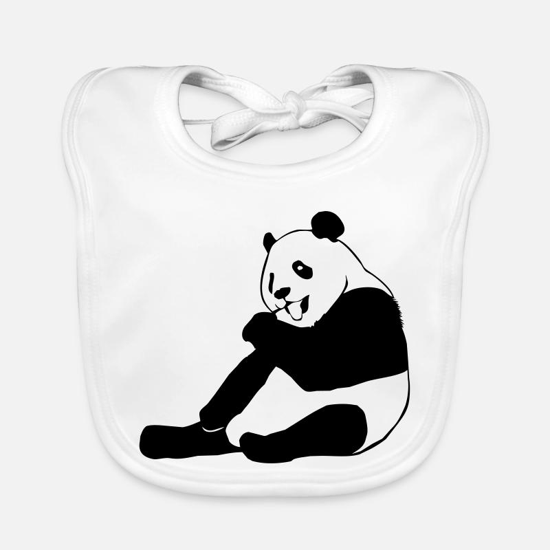Panda - Pandas Baby Bio-Lätzchen