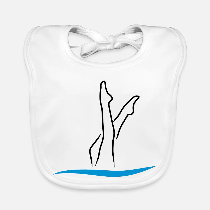 synchronized swimming Organic Baby Bibs