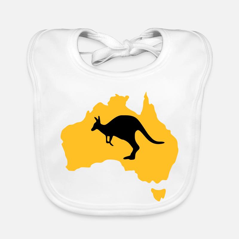 Australie - Bavoir bio Bébé - blanc