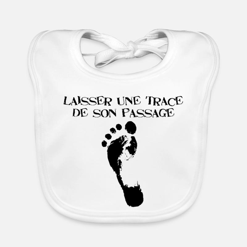 Empreinte de pied noir Bavoir bio Bébé