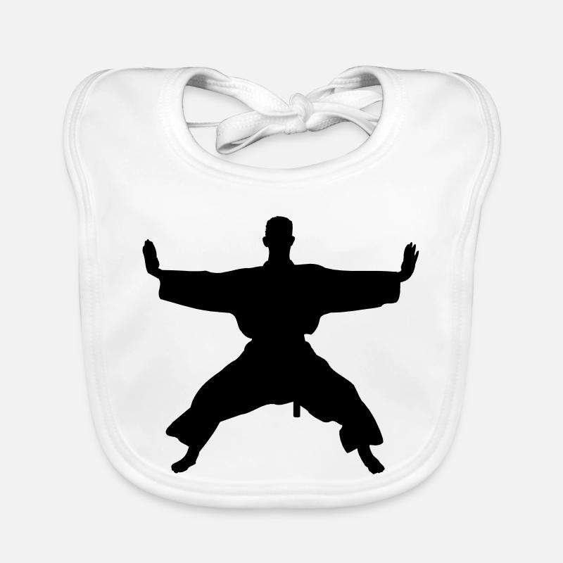 Kata karaté shotokan - Bavoir bio Bébé - blanc
