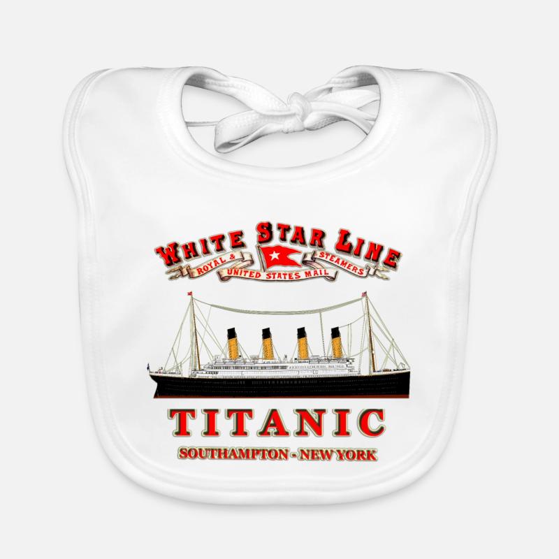 TITANIC ORIGINAL CREATION Louis RUNEMBERG © Adagp - Bavoir bio Bébé - blanc