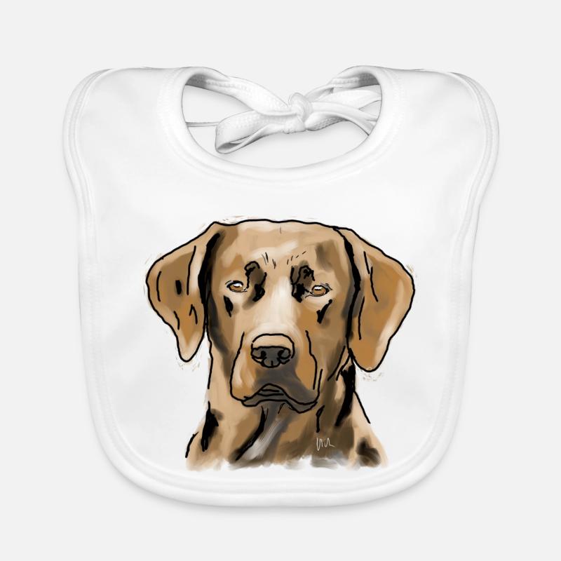 Labrador - Baby Bio-Lätzchen - Weiß