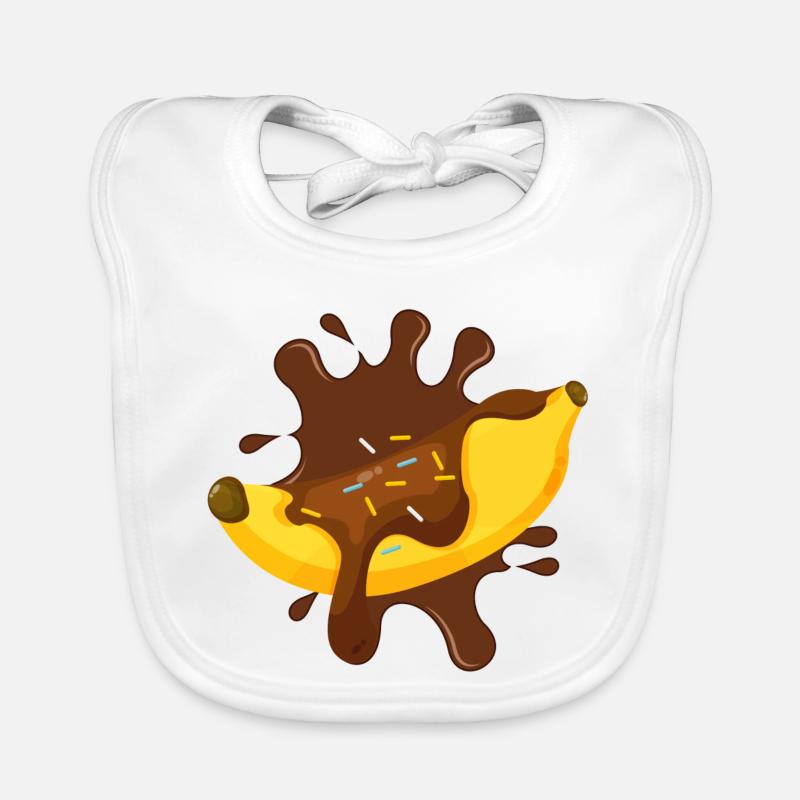 Schokolade, Schokoladenfächer, Bananensplit Baby Bio-Lätzchen
