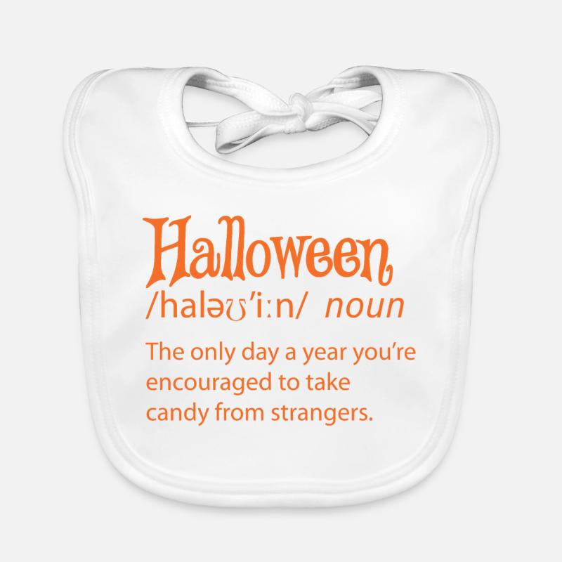 Halloween Funny Dictionary Definition Organic Baby Bibs
