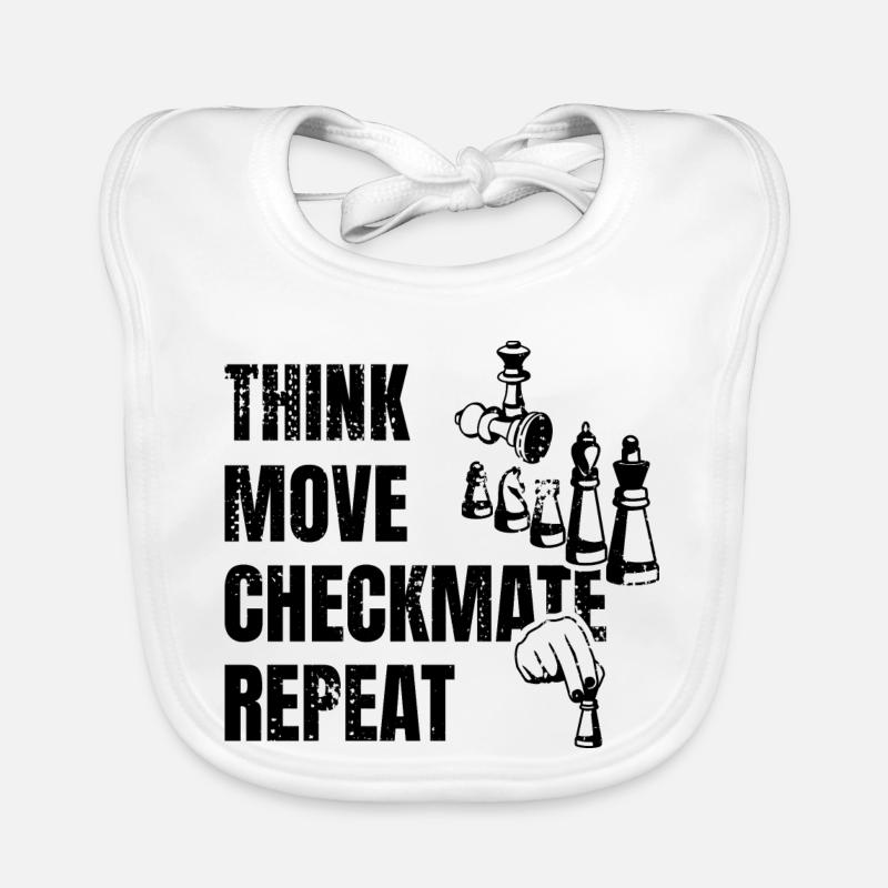 Funny Chess Player Quote Organic Baby Bibs