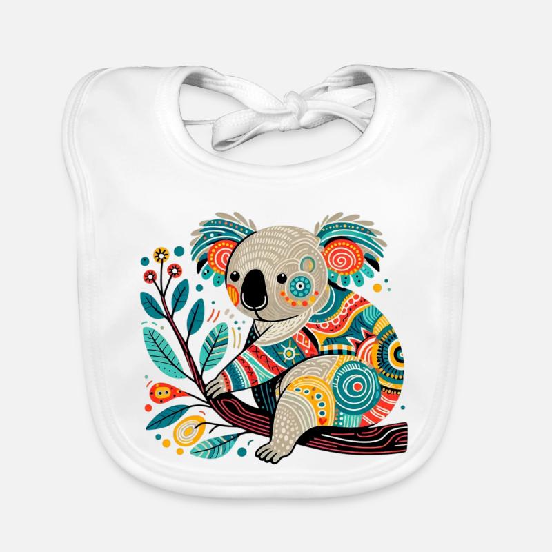 Koala - Bavoir bio Bébé - blanc
