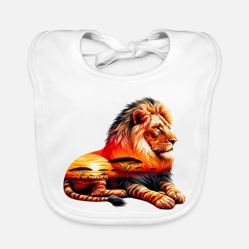 Lion Bavoir bio Bébé