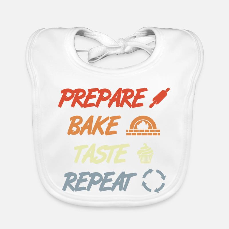 Préparer Cuire Goûter Répéter Bavoir bio Bébé