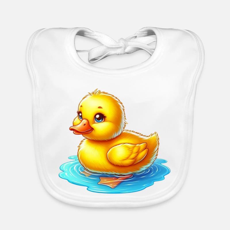 Duckling Duck Duck Duck Organic Baby Bibs