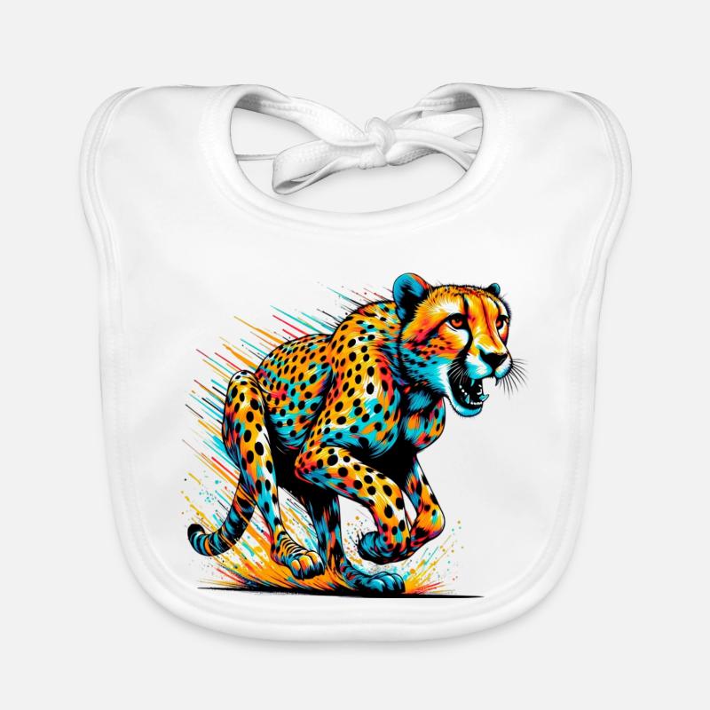 Cheetah Organic Baby Bibs