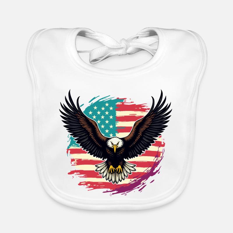 Bald eagle Organic Baby Bibs