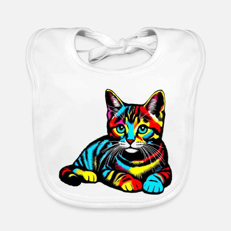 Cat Organic Baby Bibs