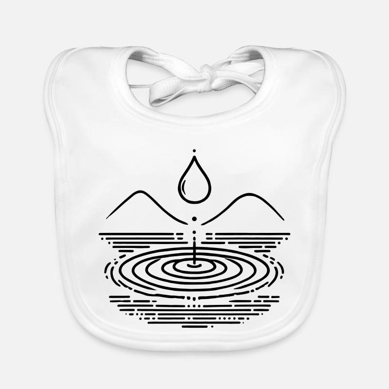 Wassertropfen & Wellen – Zen-inspiriert Baby Bio-Lätzchen