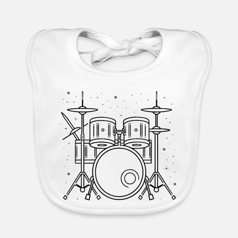 Drum Set Zeichnung Baby Bio-Lätzchen