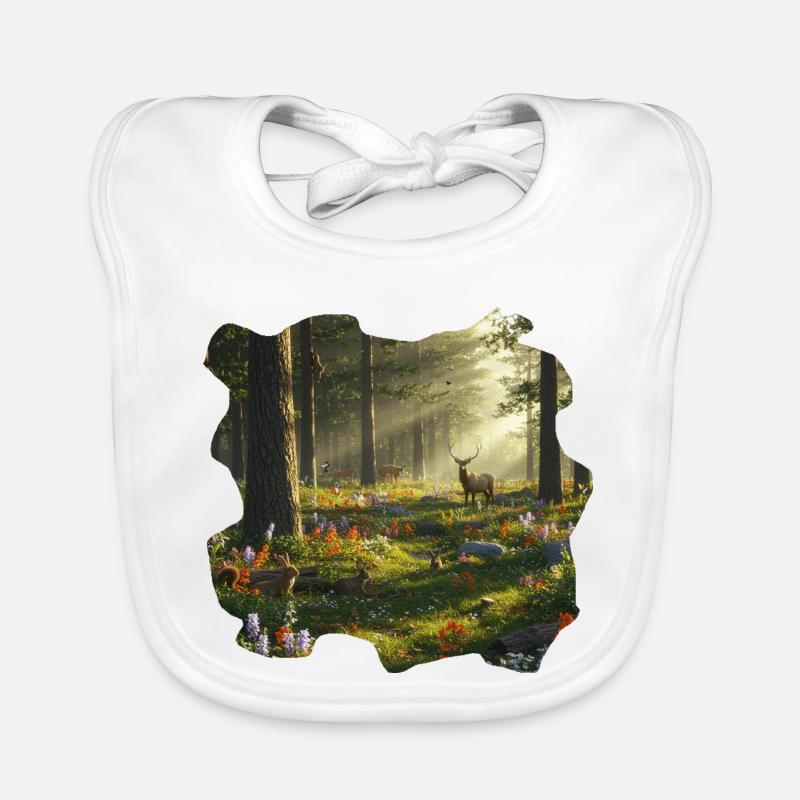 Forêt / Forest Bavoir bio Bébé